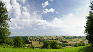 Sicht auf Roztocze aus Bukowa Góra